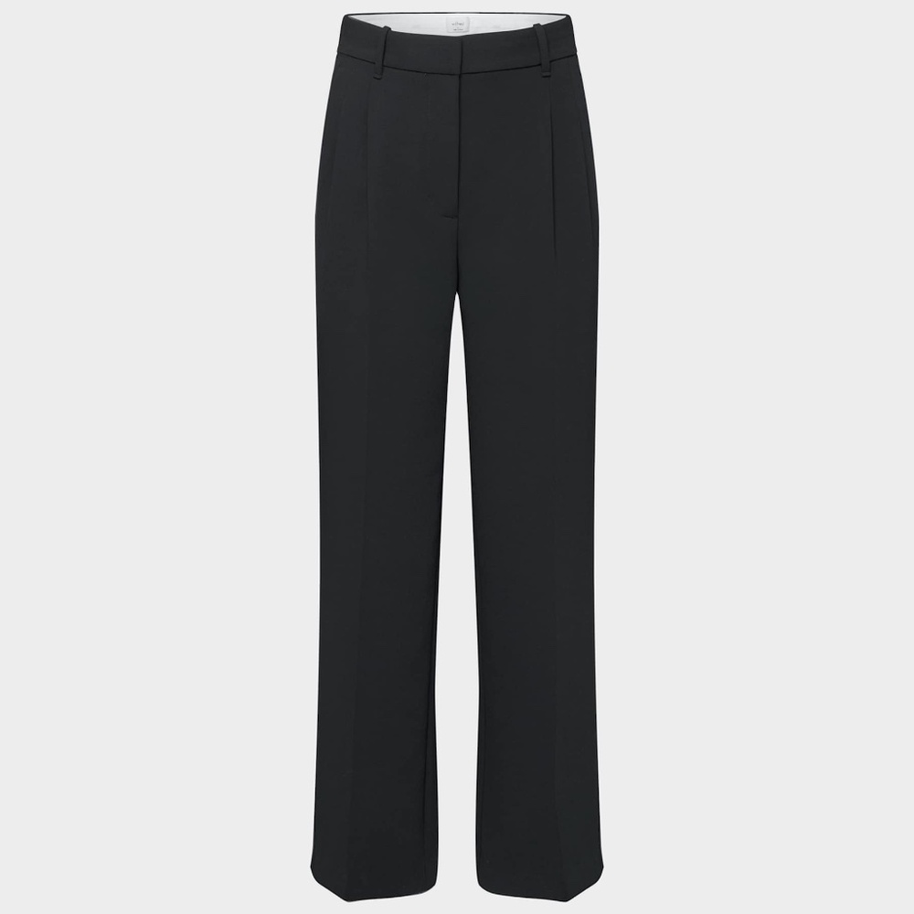 Aritzia Wilfred The Effortless Pant Pleated Trousers, Short Length, Sz 4, Black